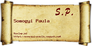 Somogyi Paula névjegykártya